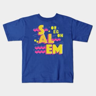 Retro 90s Salem, Oregon Kids T-Shirt